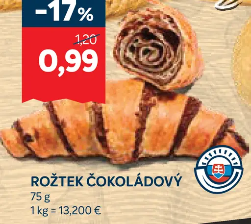 Čokoládový rožtek