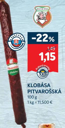 Klobása Pitvarošká