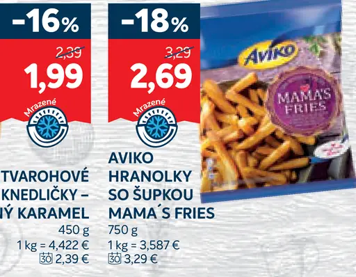 Aviko hranolky so šupkou Mama's Fries