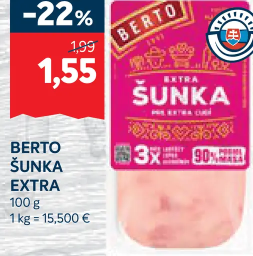 Berto šunka extra