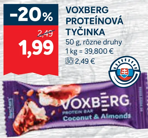 Voxberg proteínová tyčinka