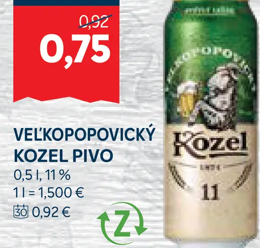 Velkopopovický Kozel plechovka