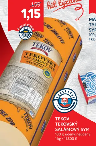 Tekov Tvaroh Salámový Syr