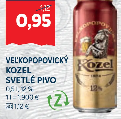 Velkopopovický Kozel plechovka