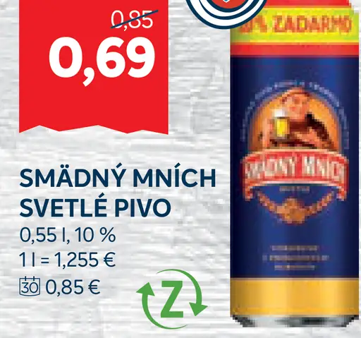 Šmädný Mních pivo