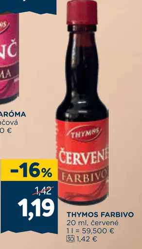 Thymos Farbivo červené