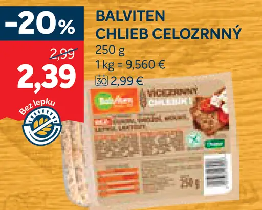 Balviten Chlieb celozrnný