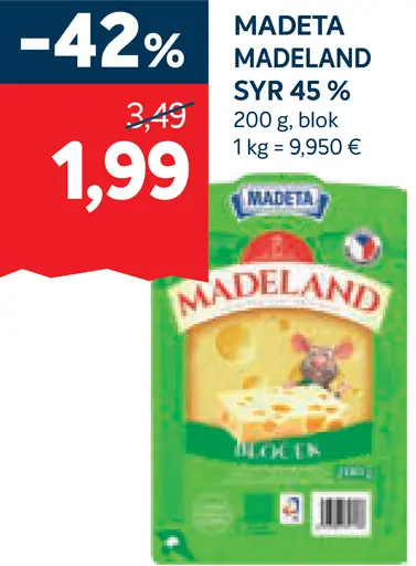 Madeta Madeland syr 45 %