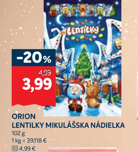 ORION LENTILKY Mikulášska nádielka