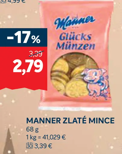 Manner Zlaté mince