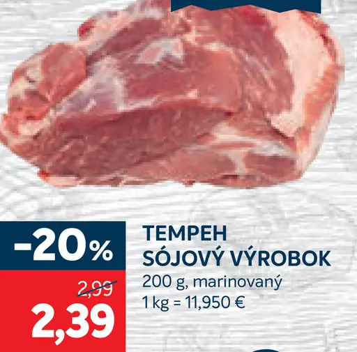 Tempeh sójový výrobok marinovaný