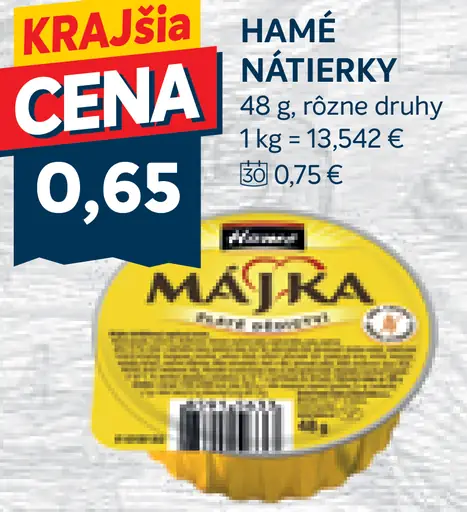 Hamé vegie nátierky