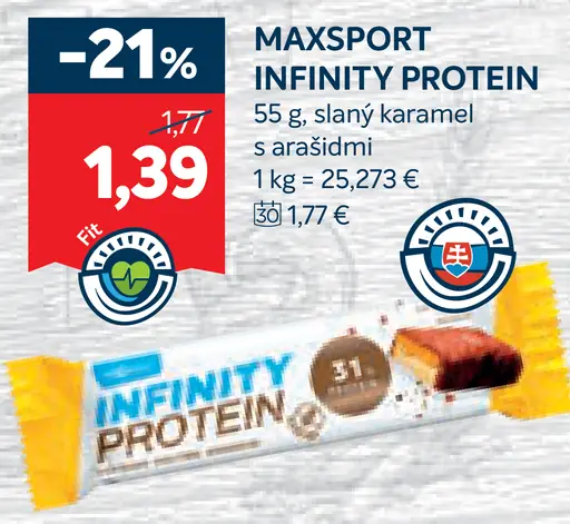 MaxSport Infinity Protein slaný karamel s arašidmi