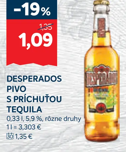 Desperados Pivo s príchuťou tequila plechovka