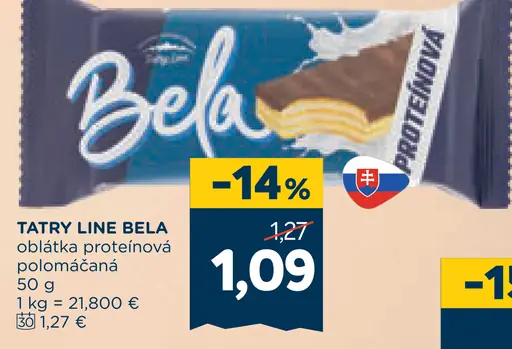 Tatry Line Bela Oblátka proteínová polomáčaná