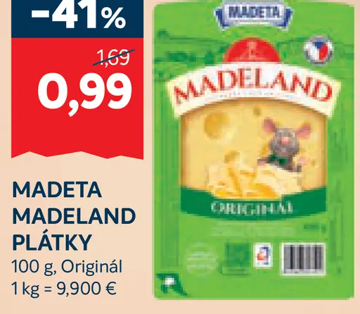 Madeta Madeland plátky