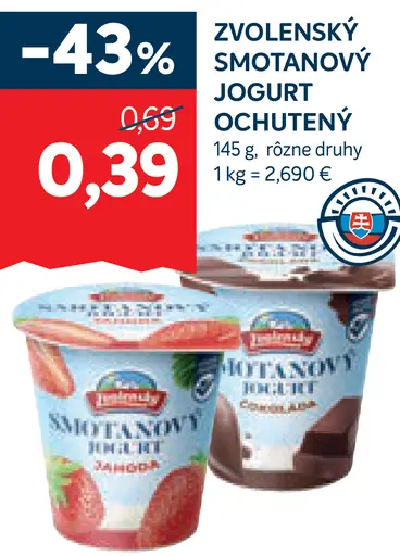 Zvolenský smotanový jogurt