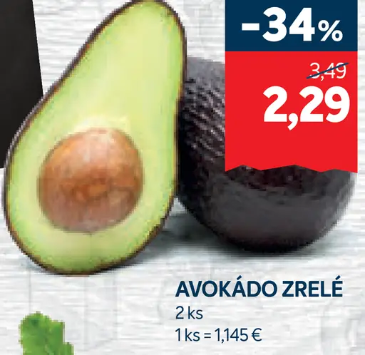 Avokádo zrelé