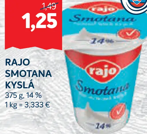 Rajo Smotana kyslá