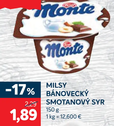 Milsy bánovecký smotanový syr
