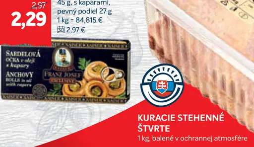 Franz Josef sardelové očká