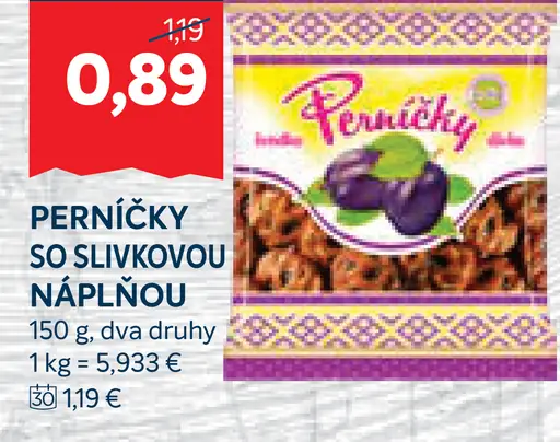 Perníčky so slivkovou náplňou