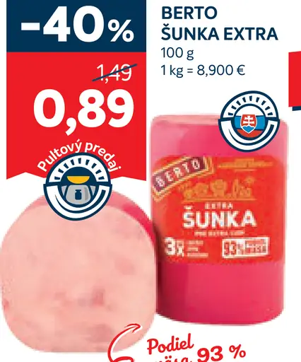 Berto šunka extra