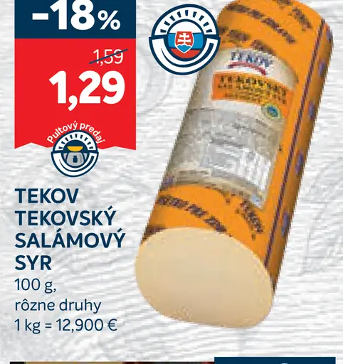 Tekov tekovský salámový syr