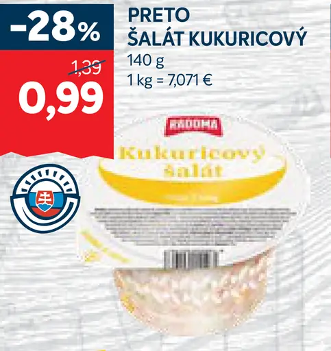 Preto Šalát kukuricový