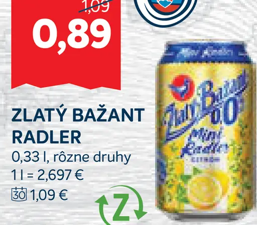 Zlatý Bažant radler