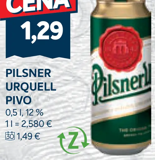 Pilsner Urquell pivo