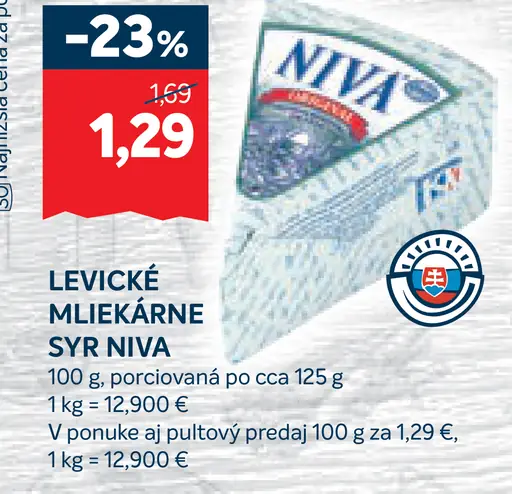 Leviceké Mliekárne Syr Niva