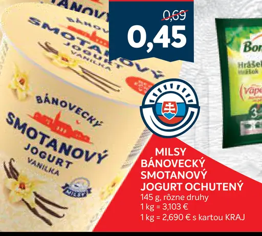 Milsy Bánovecký smotanový jogurt marhuľa