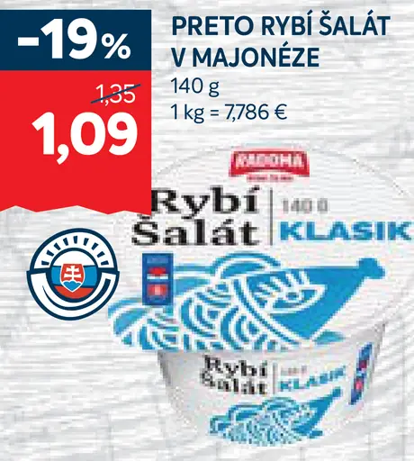 Preto rybí šalát v majonéze