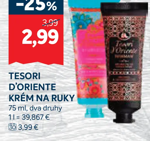 Tesori D'Oriente krém na ruky