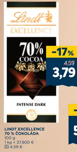 Lindt Excellence 70% Čokoláda