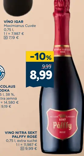 Vino Nitra Sekt Palffy Rosé