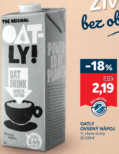 Oatly ovsený nápoj