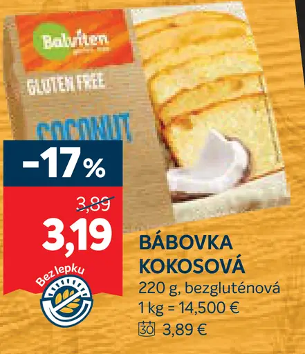 Balviten Bábovka kokosová