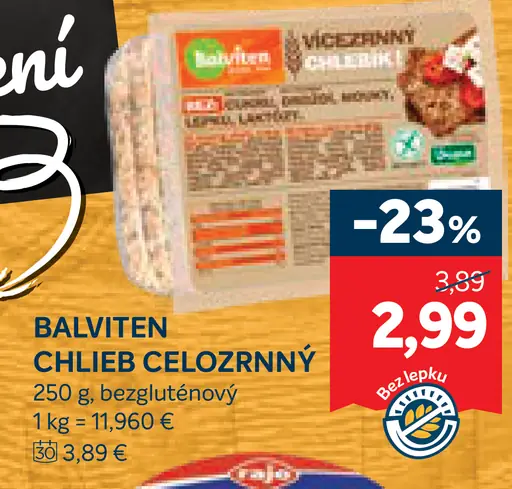 Balviten Chlieb celozrnný
