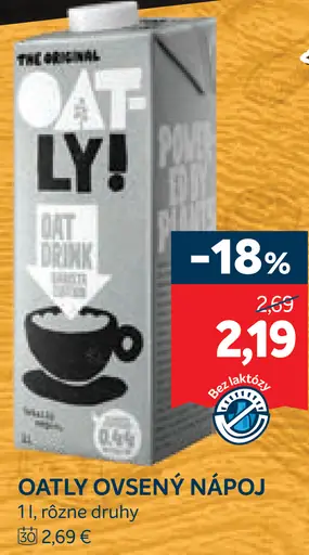 Oatly ovsený nápoj