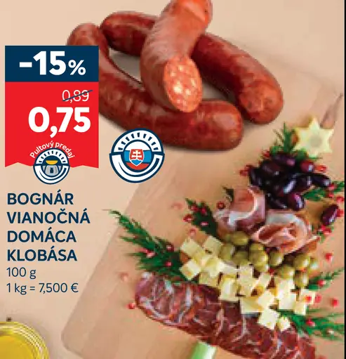 Bognár klobása domáca vianočná