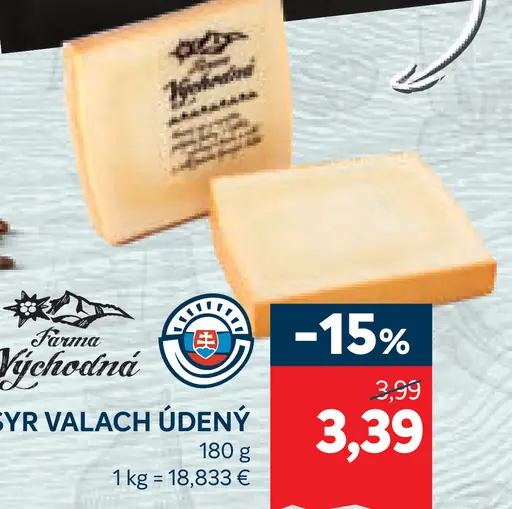 Farma Východná Syr valach údený