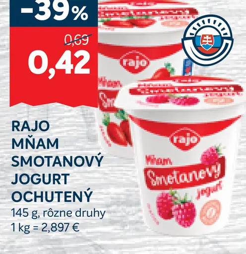 Rajo Mňam Smetanový Jogurt
