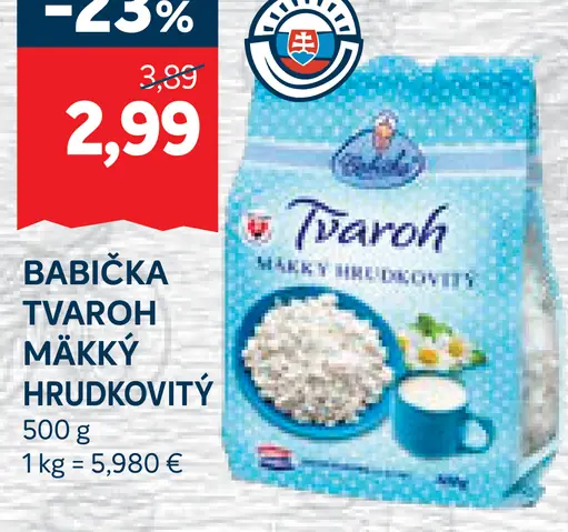 Babička Tvaroh mäkký hrudkovitý
