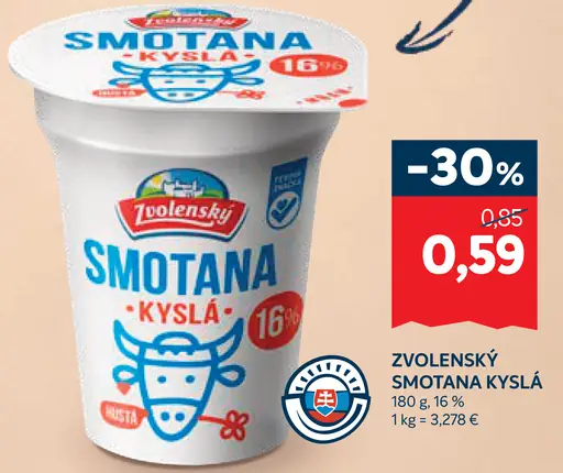 Zvolenský Smotana kyslá