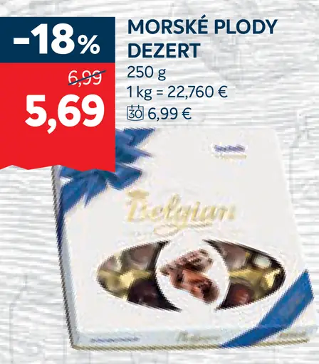 Morské plody dezert Belgian