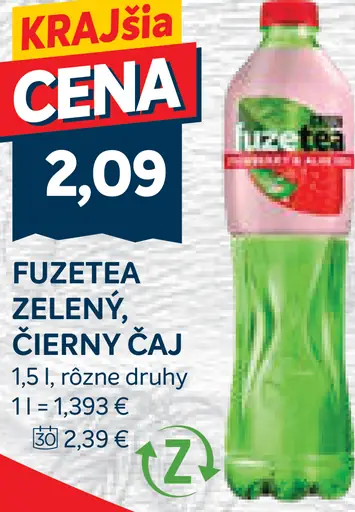 Fuzetea Zelený čaj, Čierny čaj