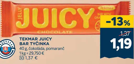 Tekmar Juicy Bar tyčinka čokoláda a pomaranč