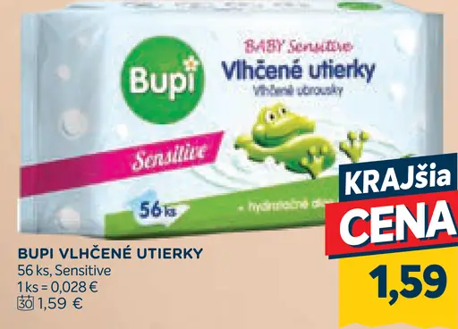 Bupi vlhčené utierky Sensitive